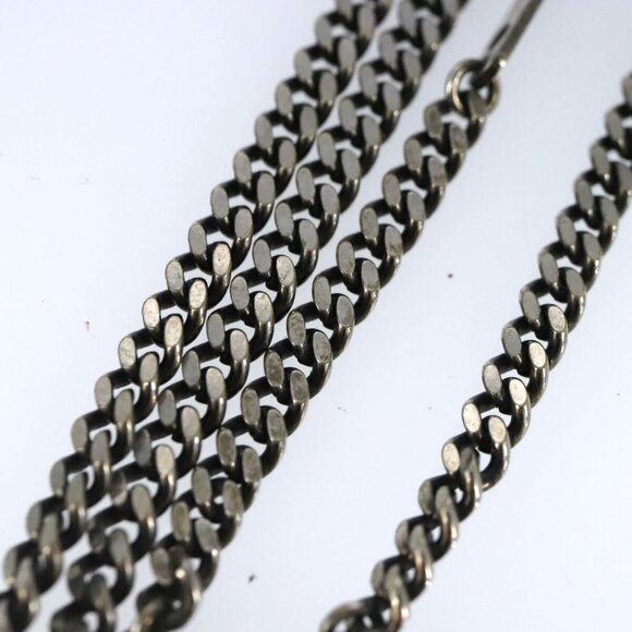 LOUIS VUITTON LV Wood Necklace metal Dark Silver MP2818 LV Auth 87375 - Picture 3 of 15